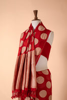 Kajol in Handwoven Red Georgette Saree