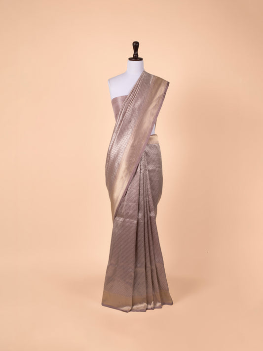 Handwoven Mauve Silk Saree