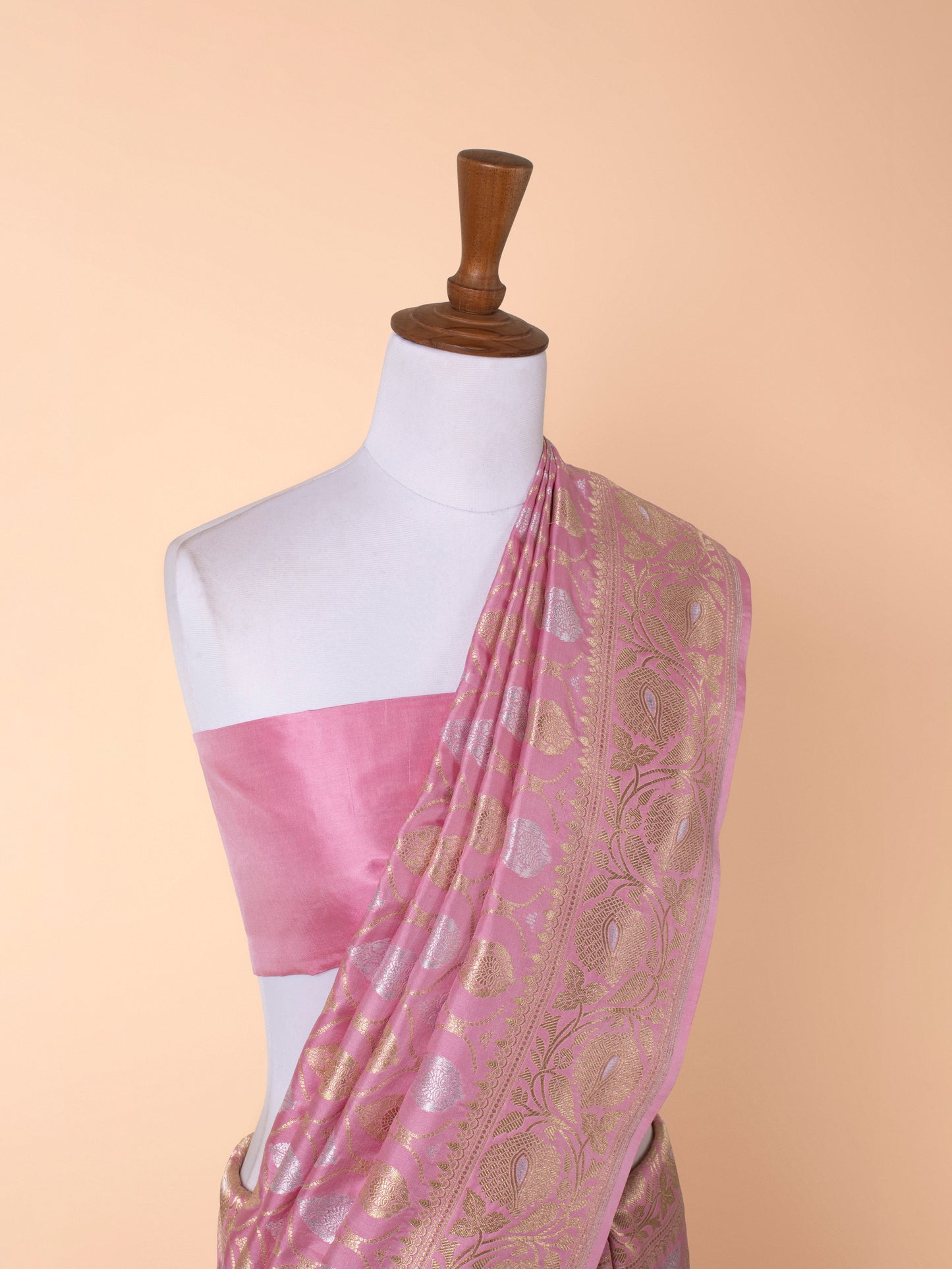 Handwoven Pink Silk Saree