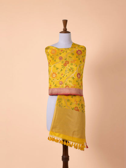 Handwoven Mustard Silk Dupatta