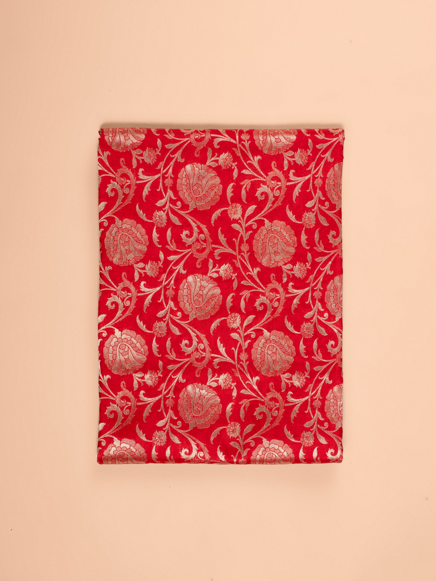 Handwoven Red Silk Fabric