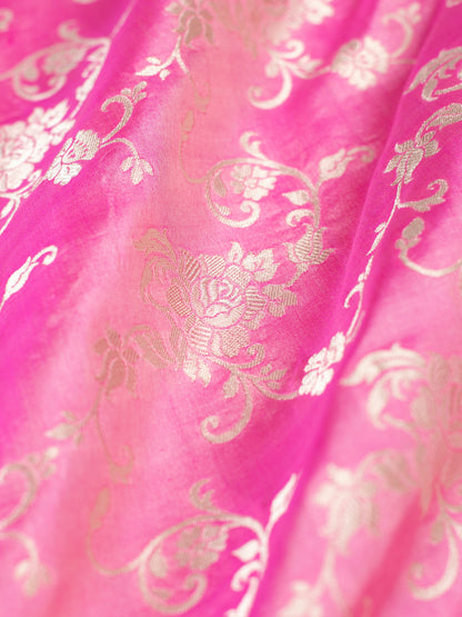 Handwoven Pink Silk Fabric