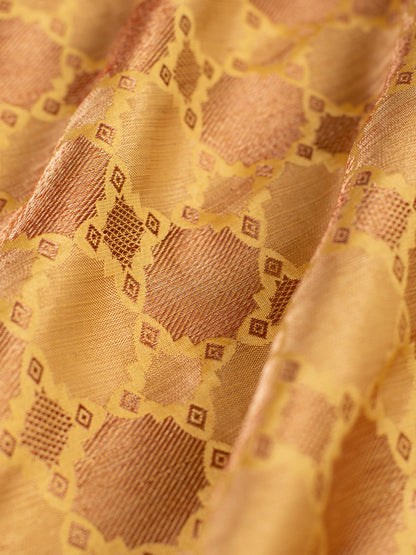 Handwoven Mustard Silk Fabric