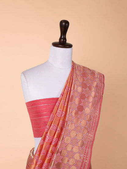 Handwoven Orange Silk Saree