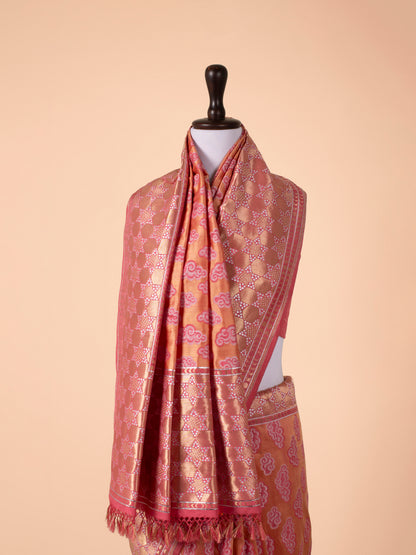 Handwoven Orange Silk Saree