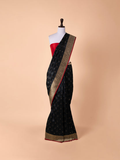 Handwoven Black Silk Saree