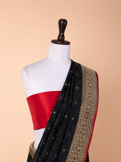 Handwoven Black Silk Saree