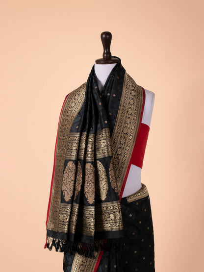 Handwoven Black Silk Saree