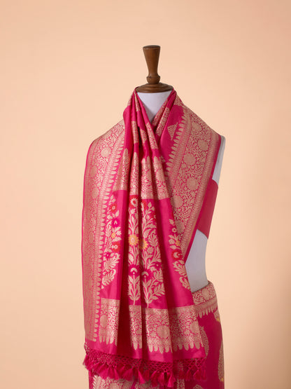 Handwoven Pink Silk Saree