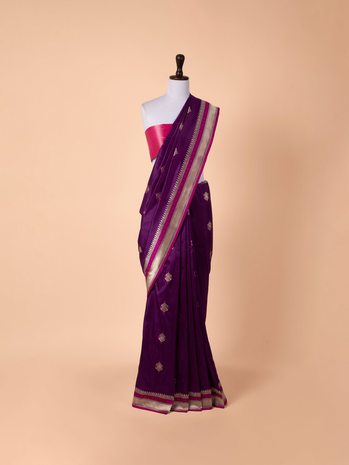 Handwoven Purple Silk Saree