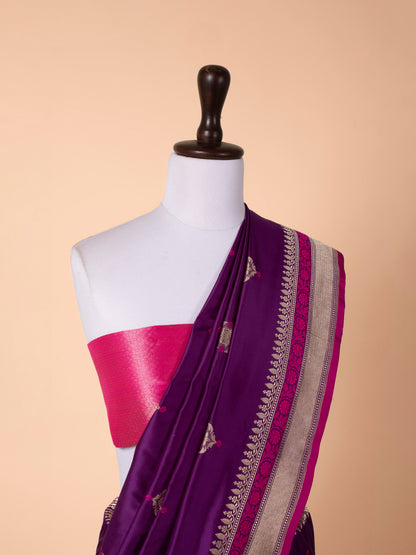 Handwoven Purple Silk Saree