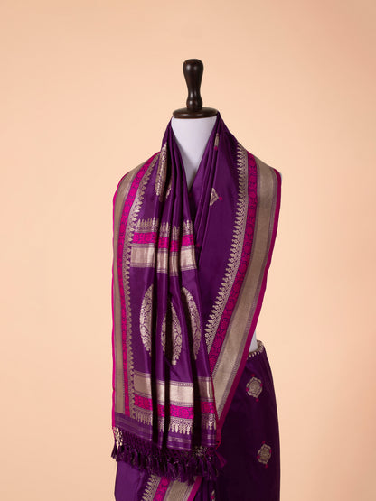 Handwoven Purple Silk Saree