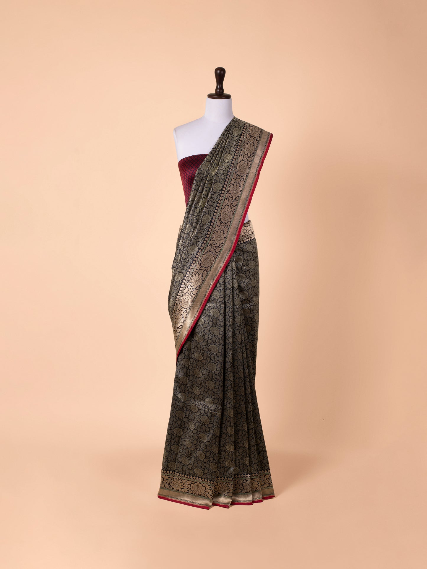 Handwoven Black Silk Saree