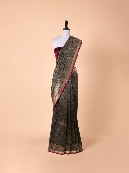 Handwoven Black Silk Saree