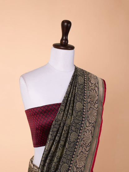 Handwoven Black Silk Saree