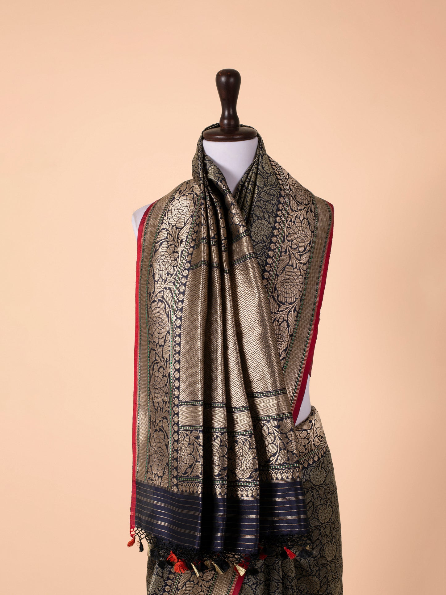 Handwoven Black Silk Saree