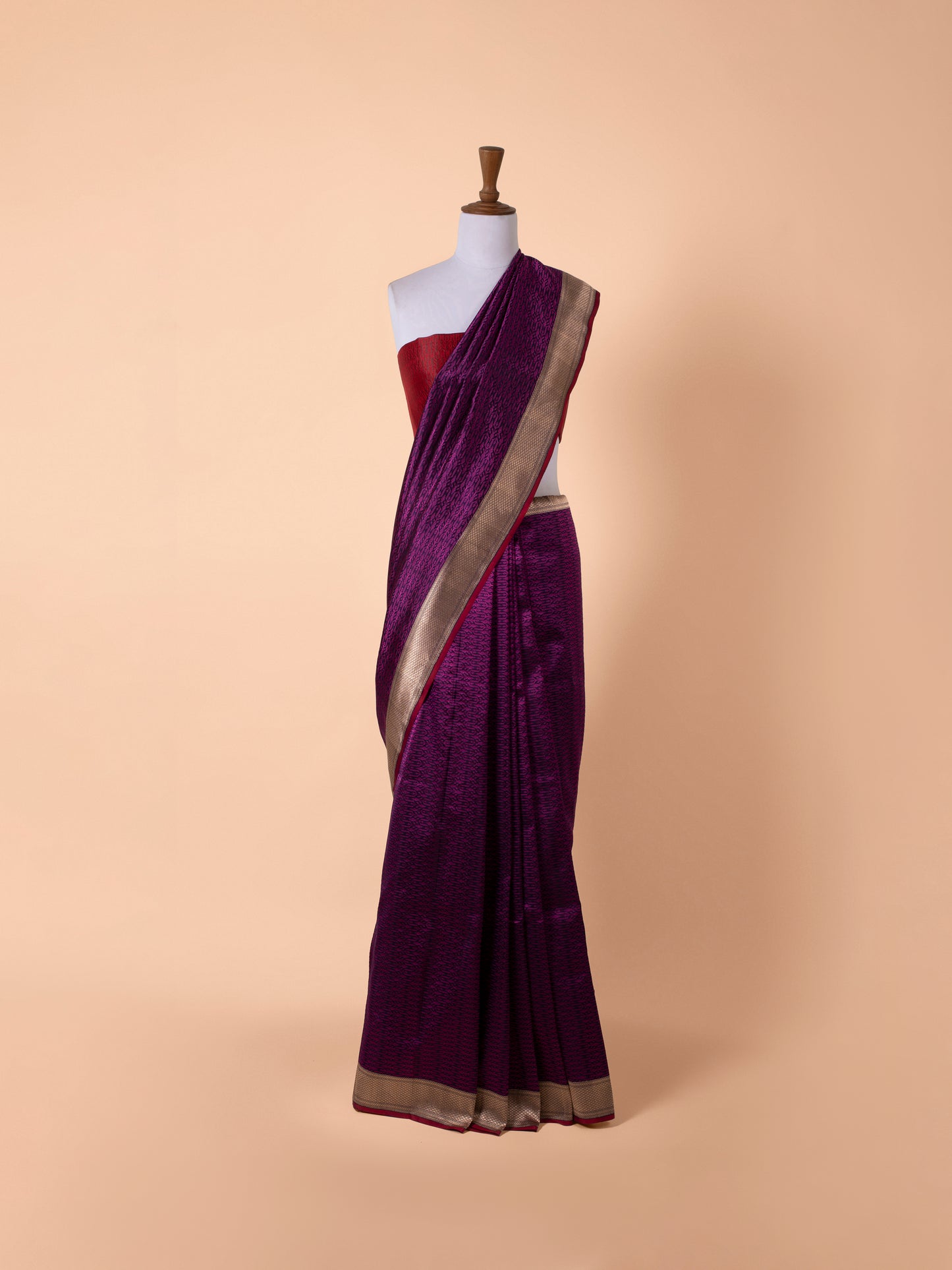 Handwoven Purple Silk Saree