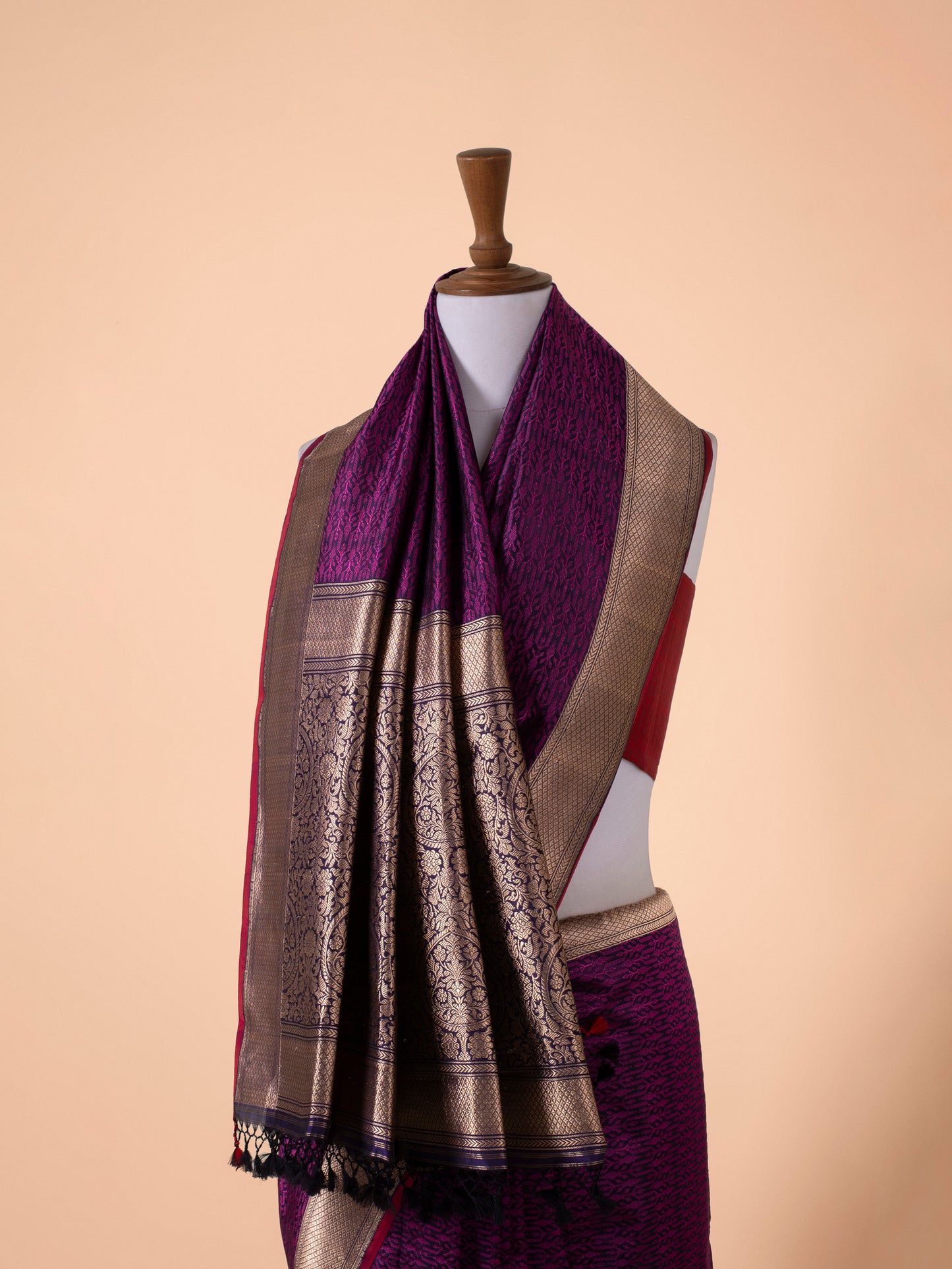 Handwoven Purple Silk Saree