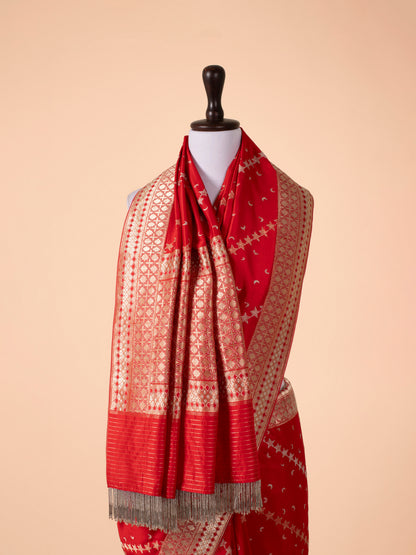 Handwoven Red Silk Saree