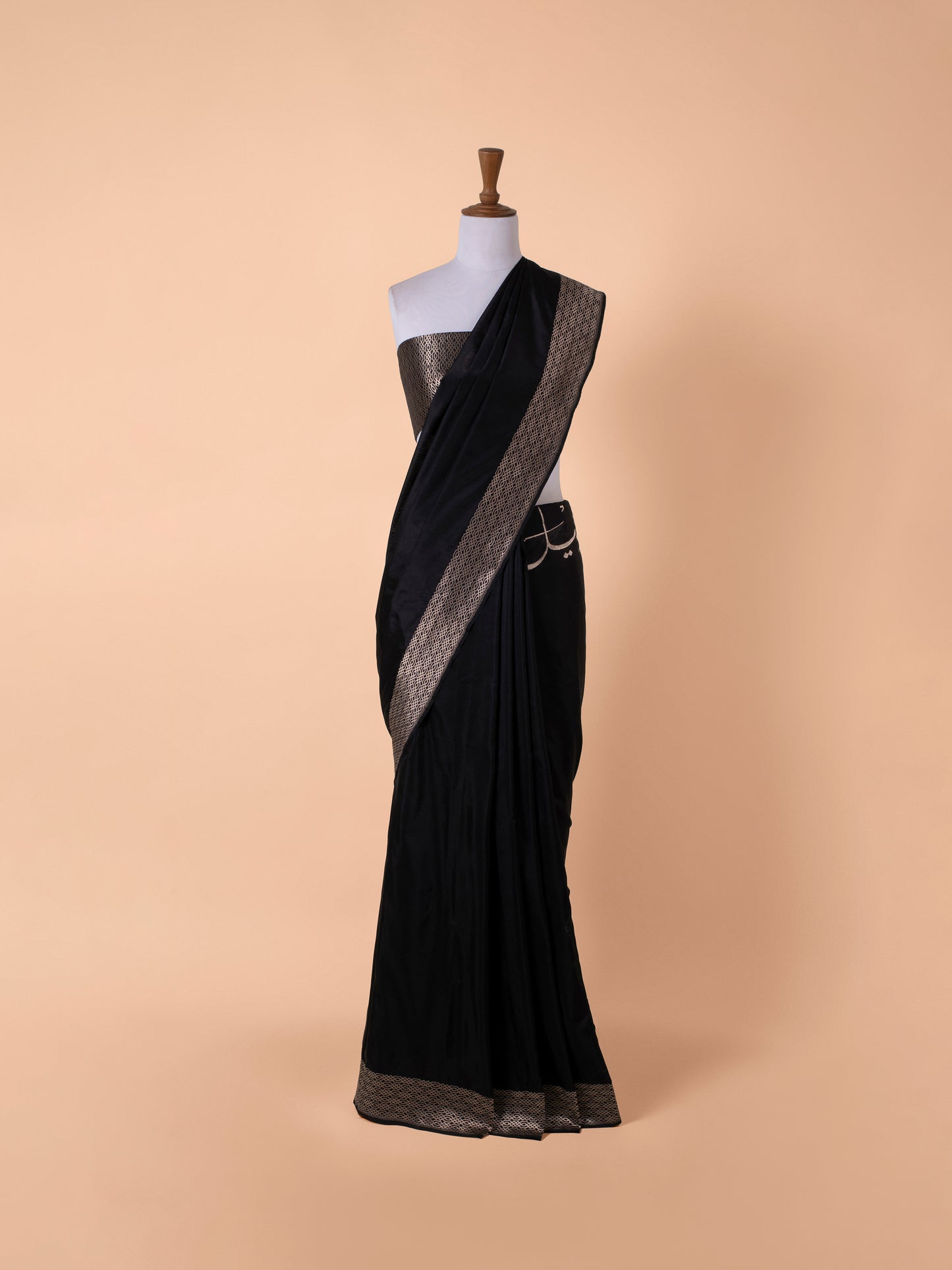 Handwoven Black Silk Saree