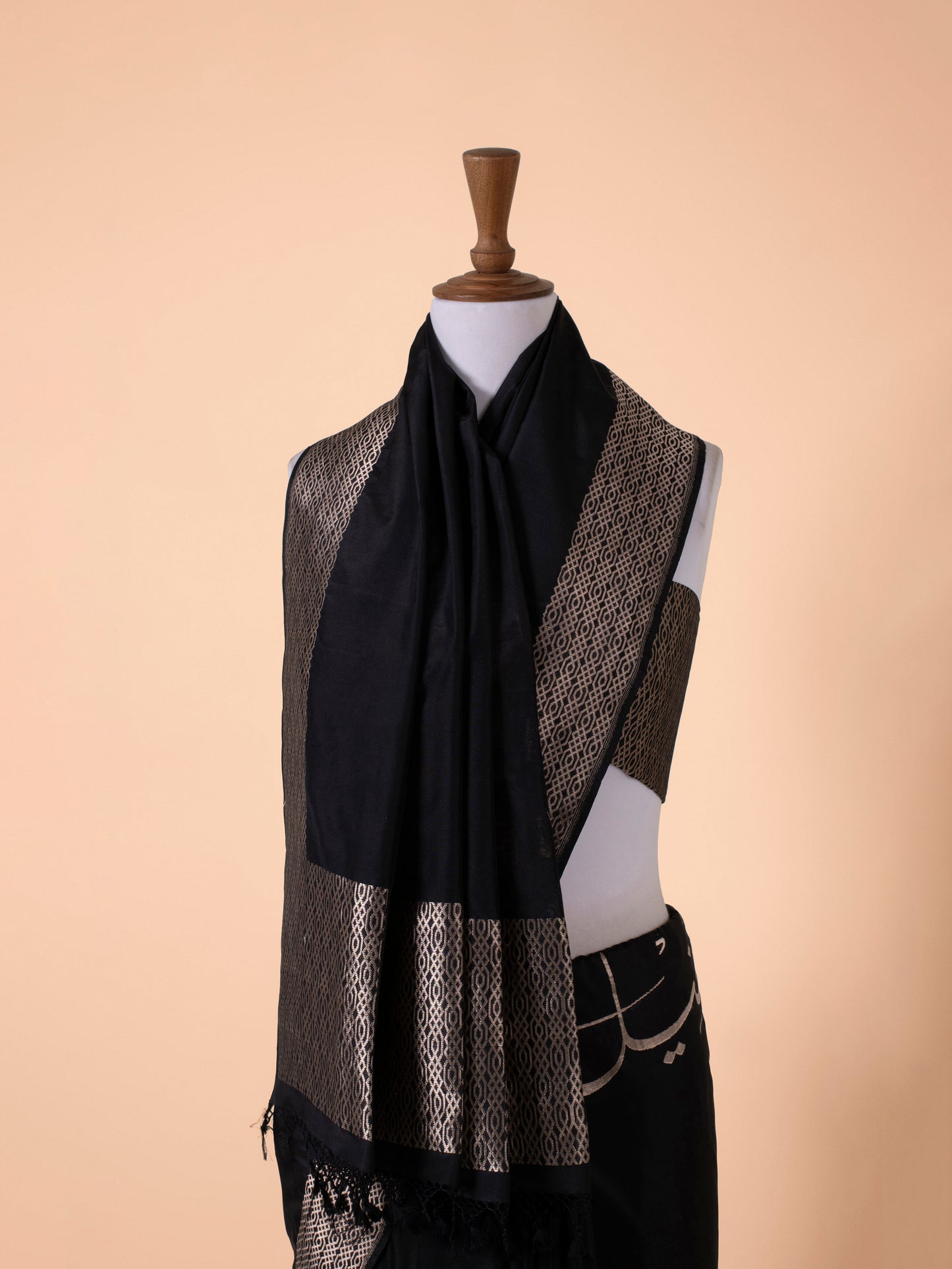 Handwoven Black Silk Saree