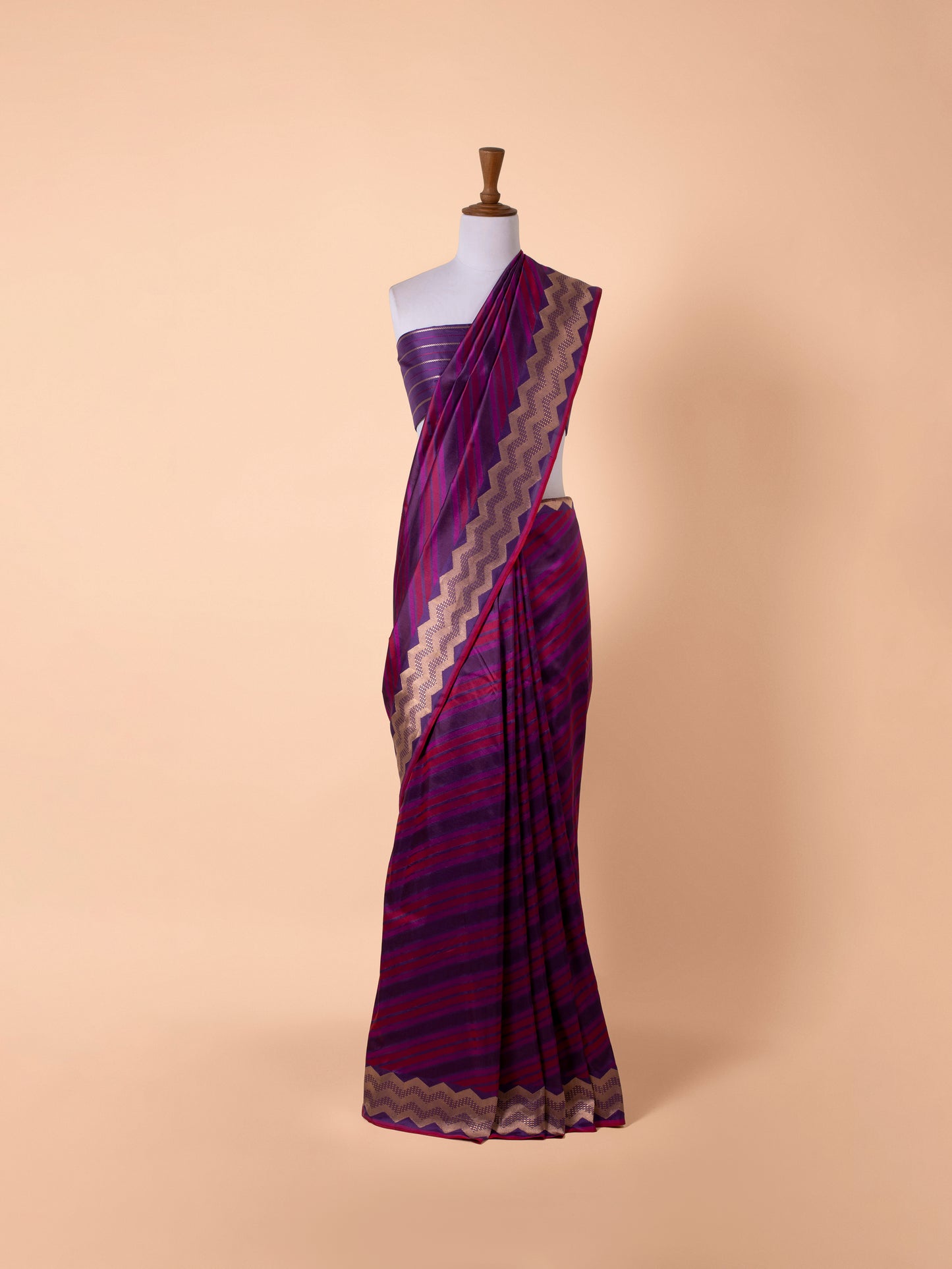 Handwoven Purple Silk Saree