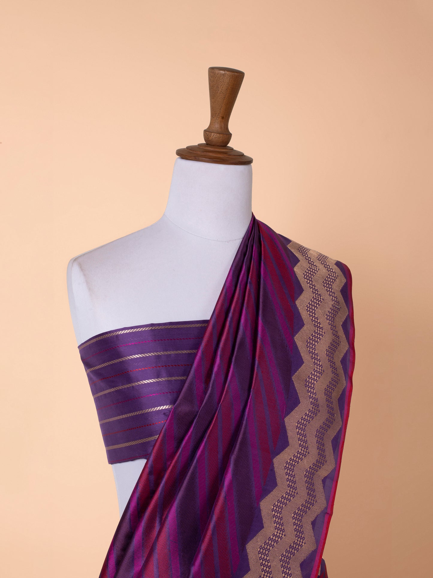 Handwoven Purple Silk Saree