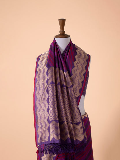 Handwoven Purple Silk Saree