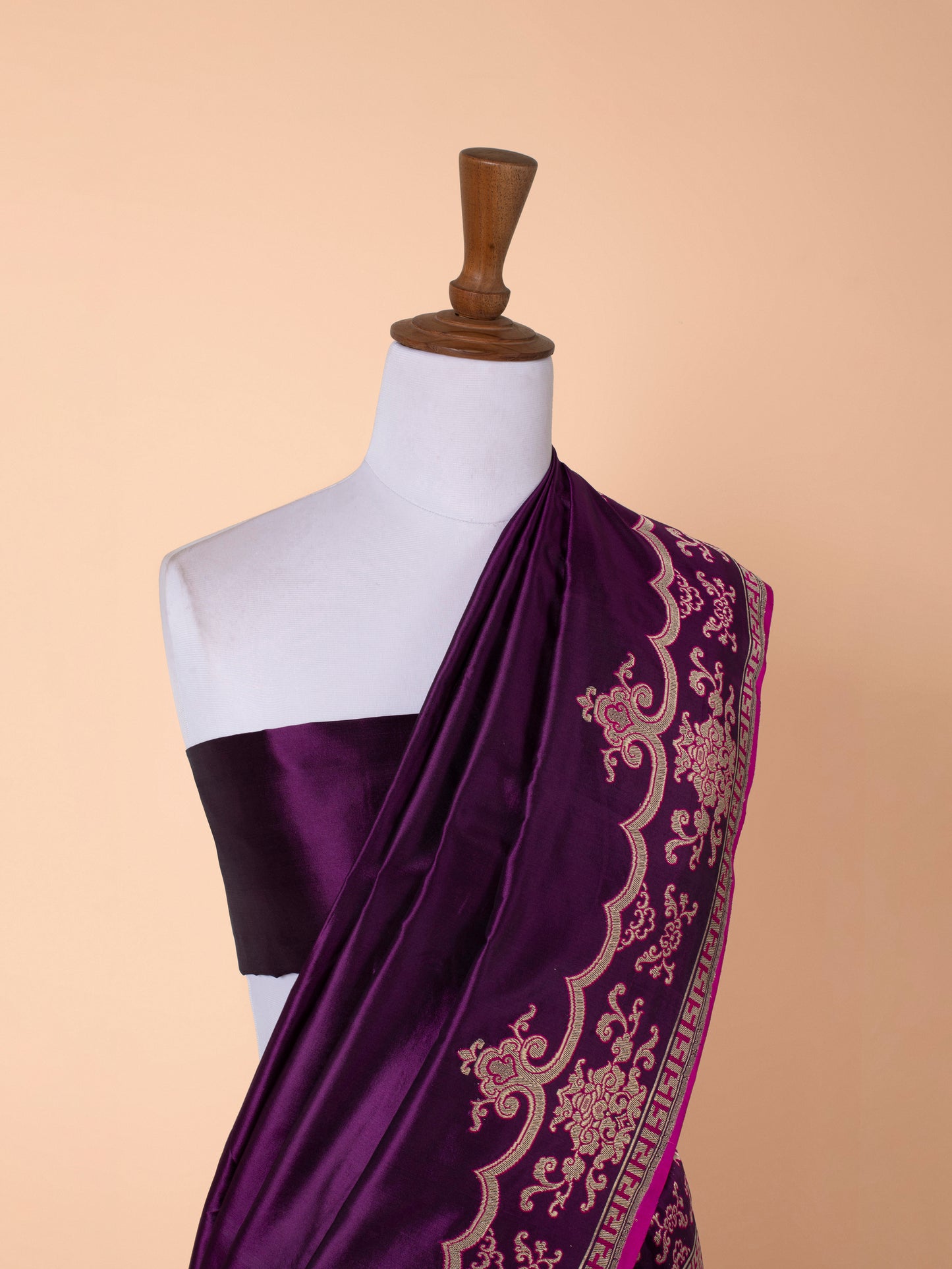 Handwoven Purple Silk Saree