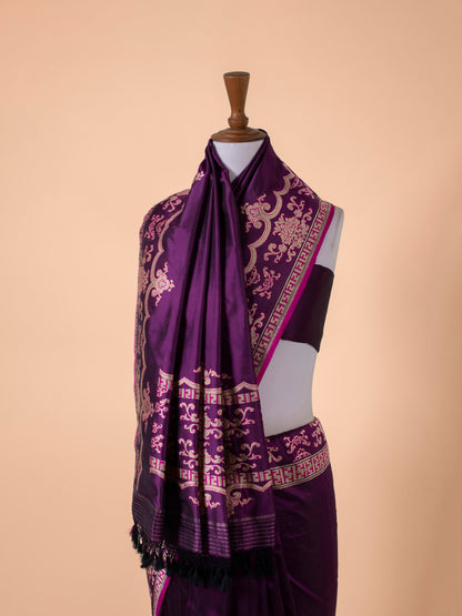 Handwoven Purple Silk Saree