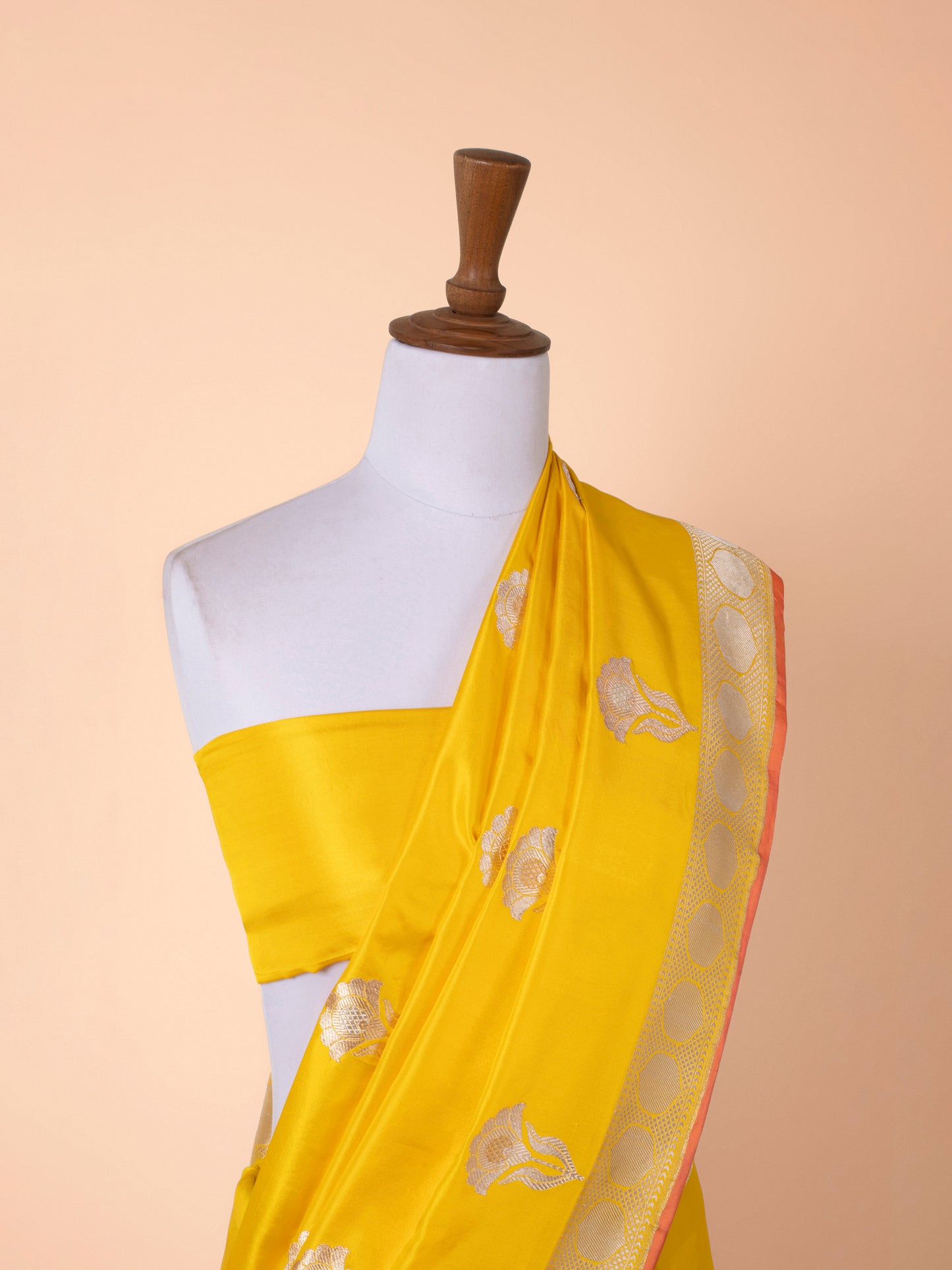 Handwoven Golden Silk Saree