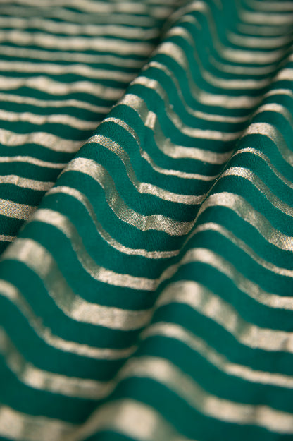 Handwoven Green Georgette Fabric