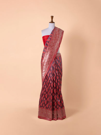 Handwoven Red Silk Saree