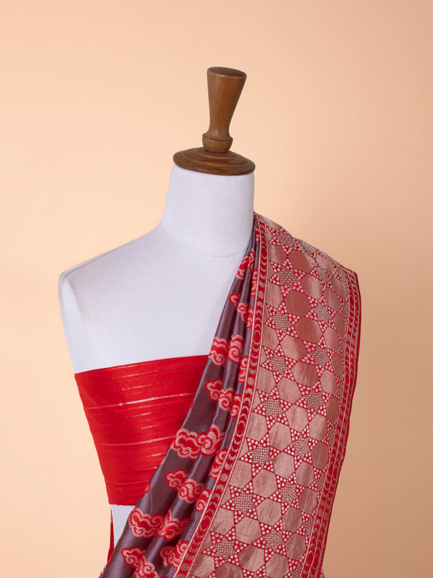 Handwoven Red Silk Saree