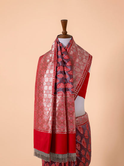 Handwoven Red Silk Saree