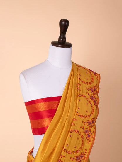 Handwoven Mustard Silk Saree