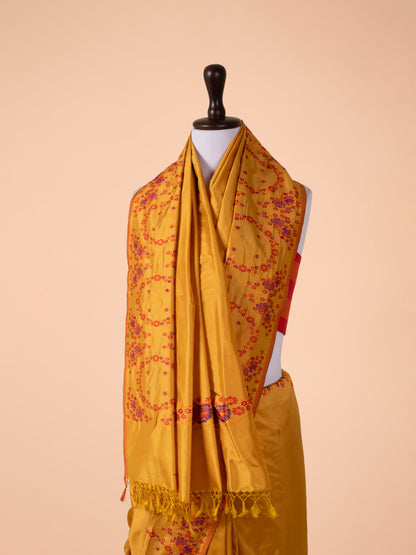 Handwoven Mustard Silk Saree