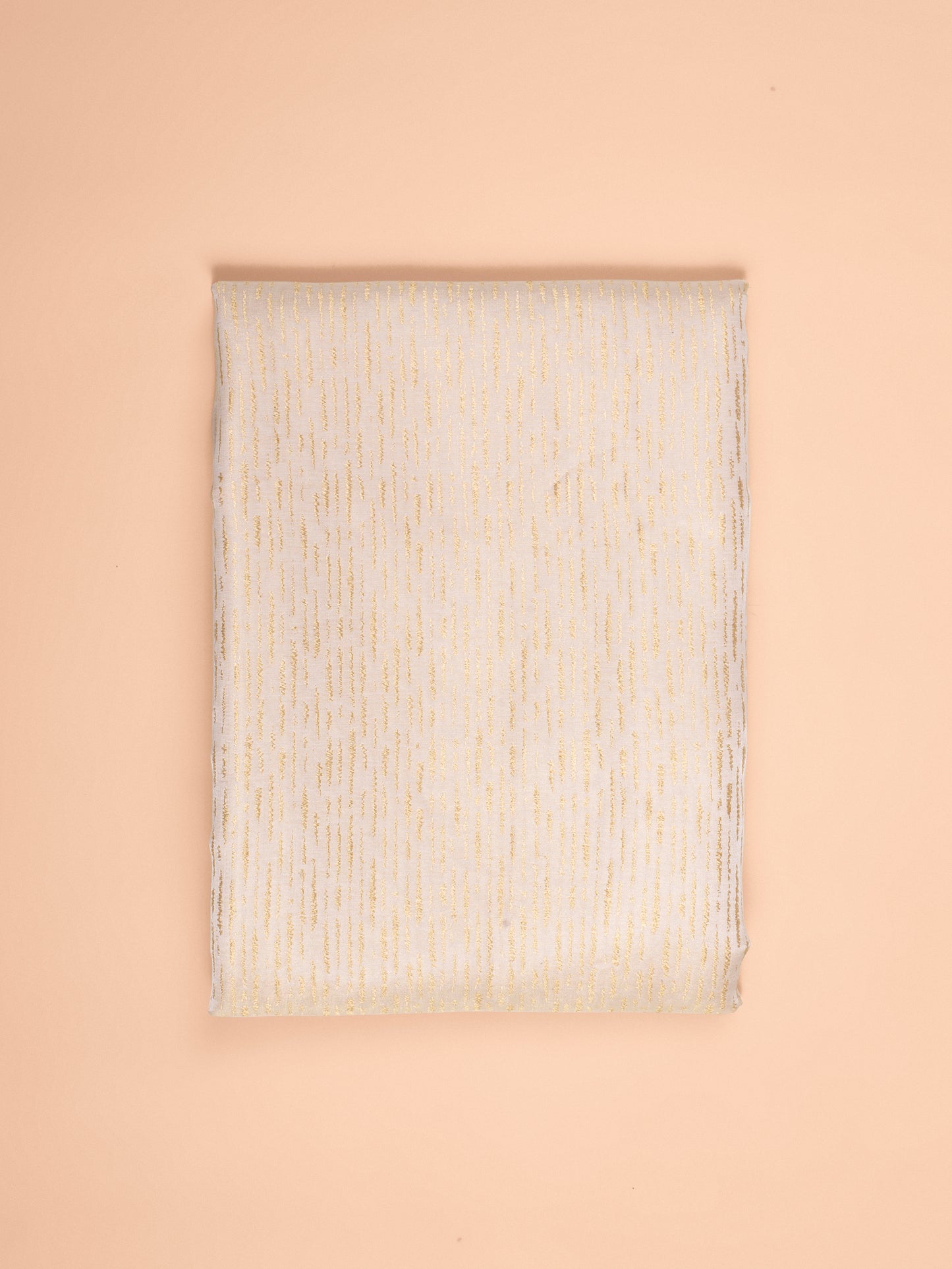 Handwoven Beige Satin Silk Fabric