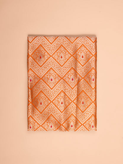 Handwoven Orange Silk Fabric