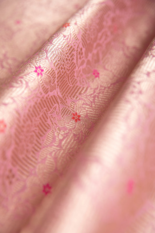 Handwoven Mauve Silk Fabric