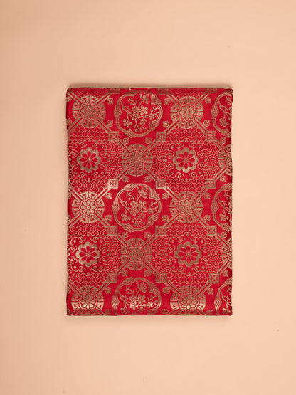 Handwoven Red Silk Fabric