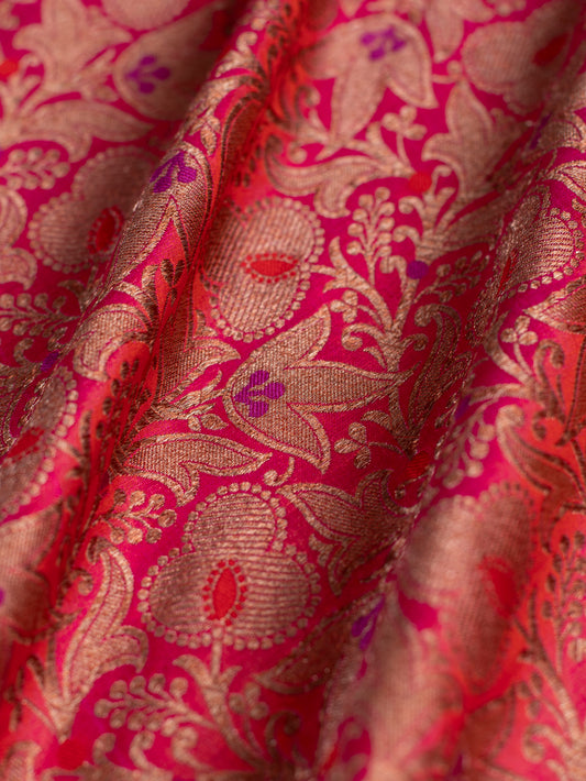 Handwoven Rani Pink Silk Fabric