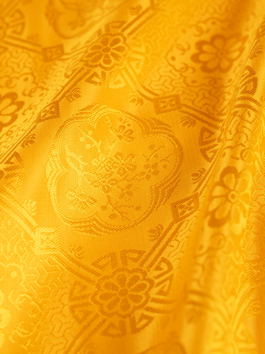 Handwoven Yellow Silk Fabric