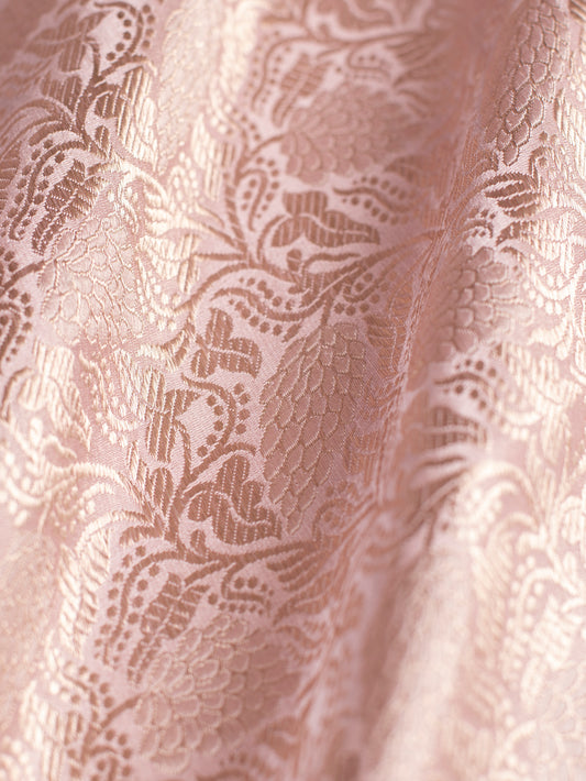 Handwoven Pink Silk Fabric