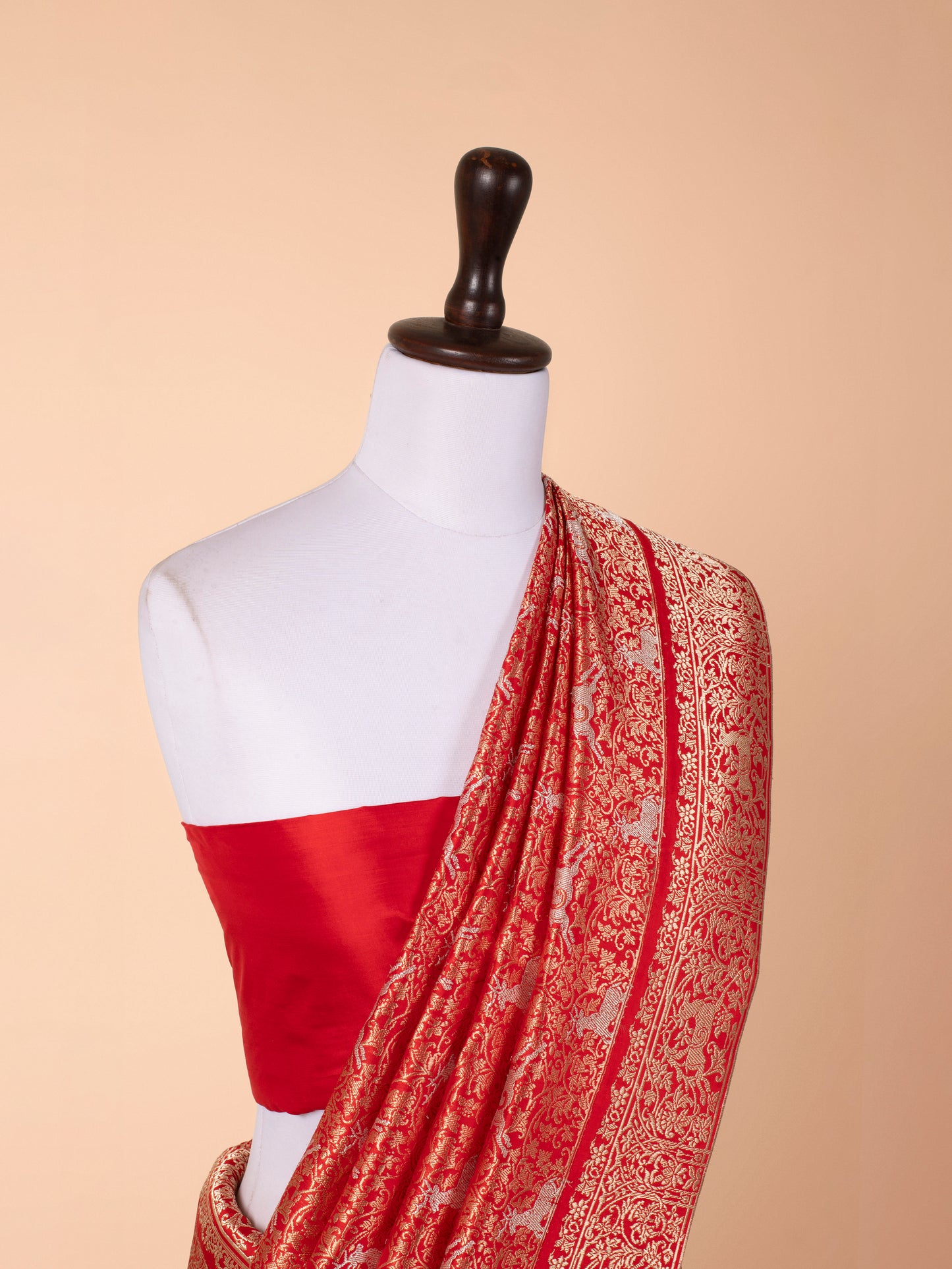 Handwoven Red Silk Saree