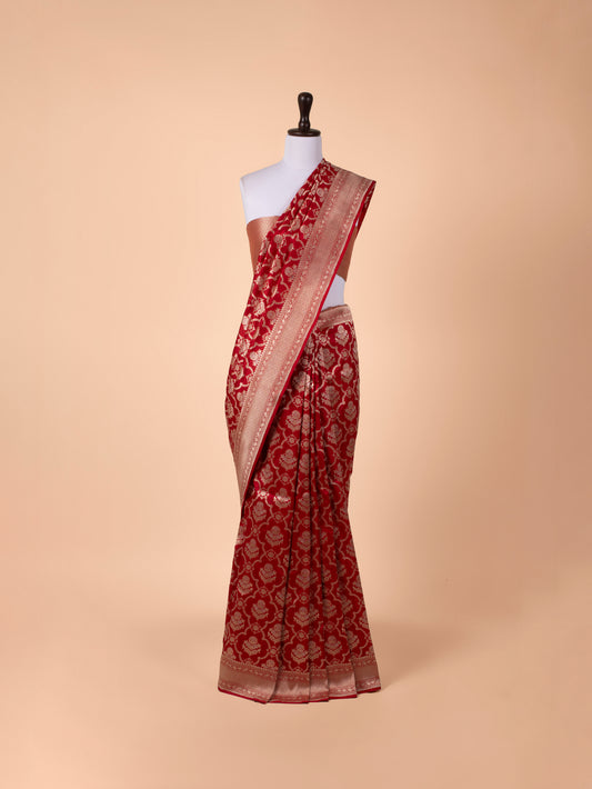 Handwoven Red Silk Saree