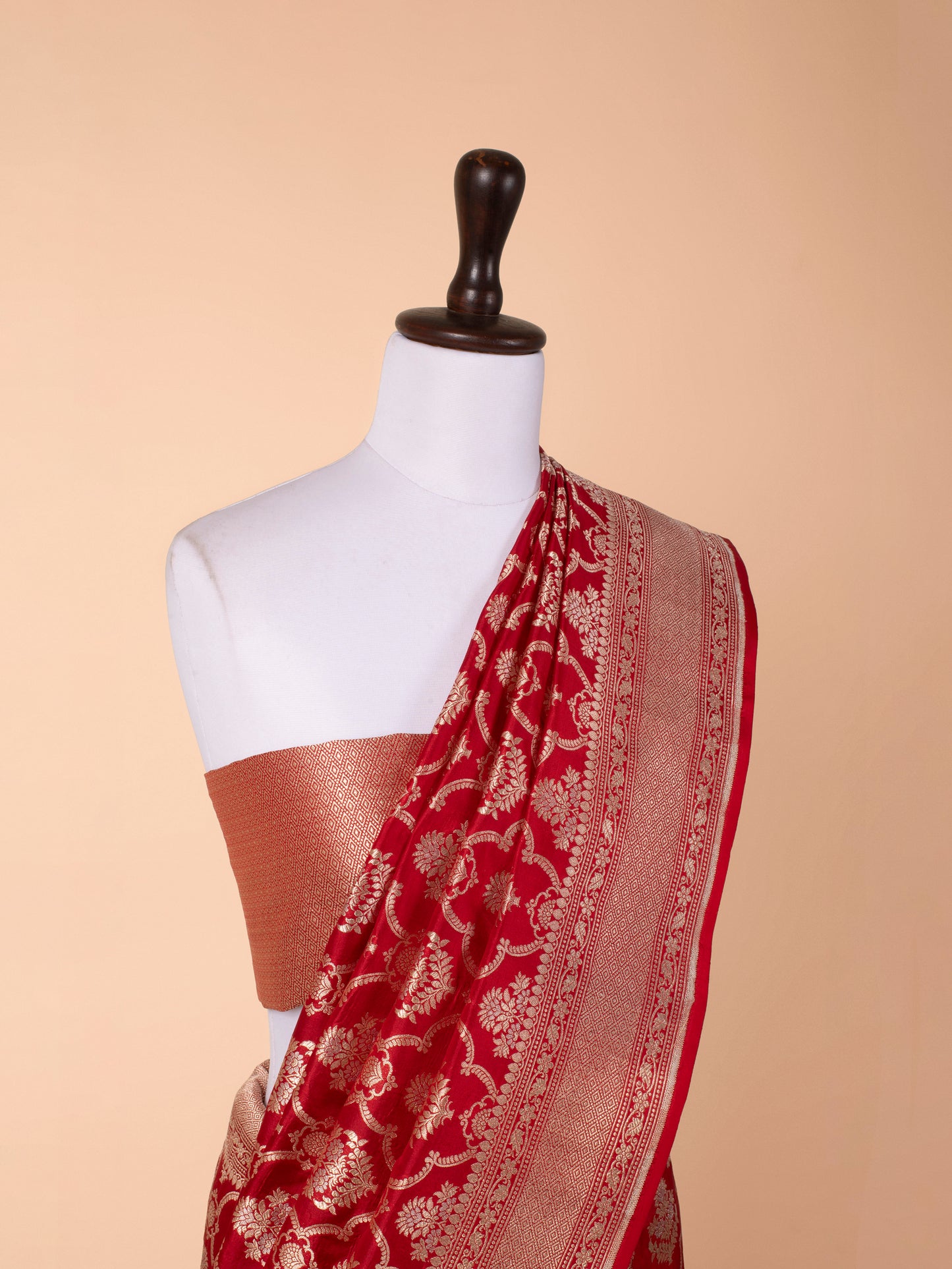 Handwoven Red Silk Saree