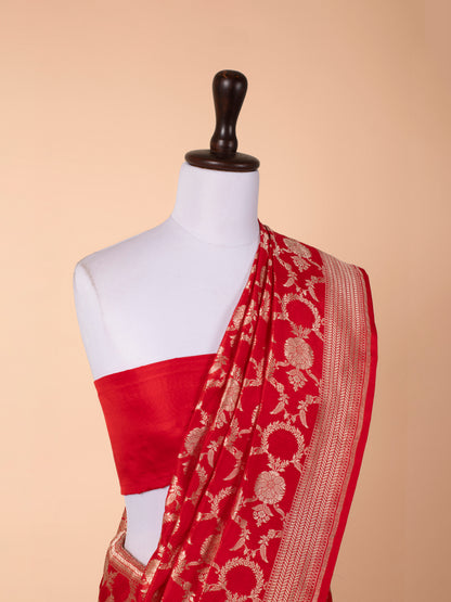 Handwoven Red Silk Saree