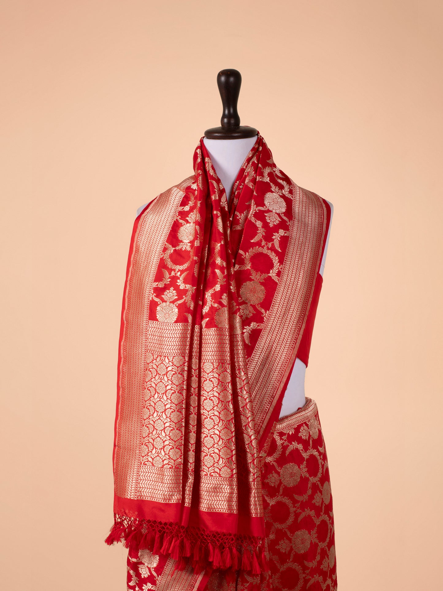 Handwoven Red Silk Saree