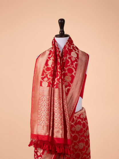 Handwoven Red Silk Saree